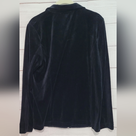 Nwot Jones New York Black velour full zip size Large - Picture 8 of 8